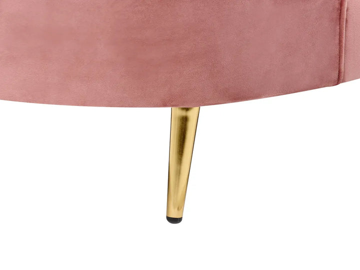 Sofa 3 Seater Velvet Pink Jannae