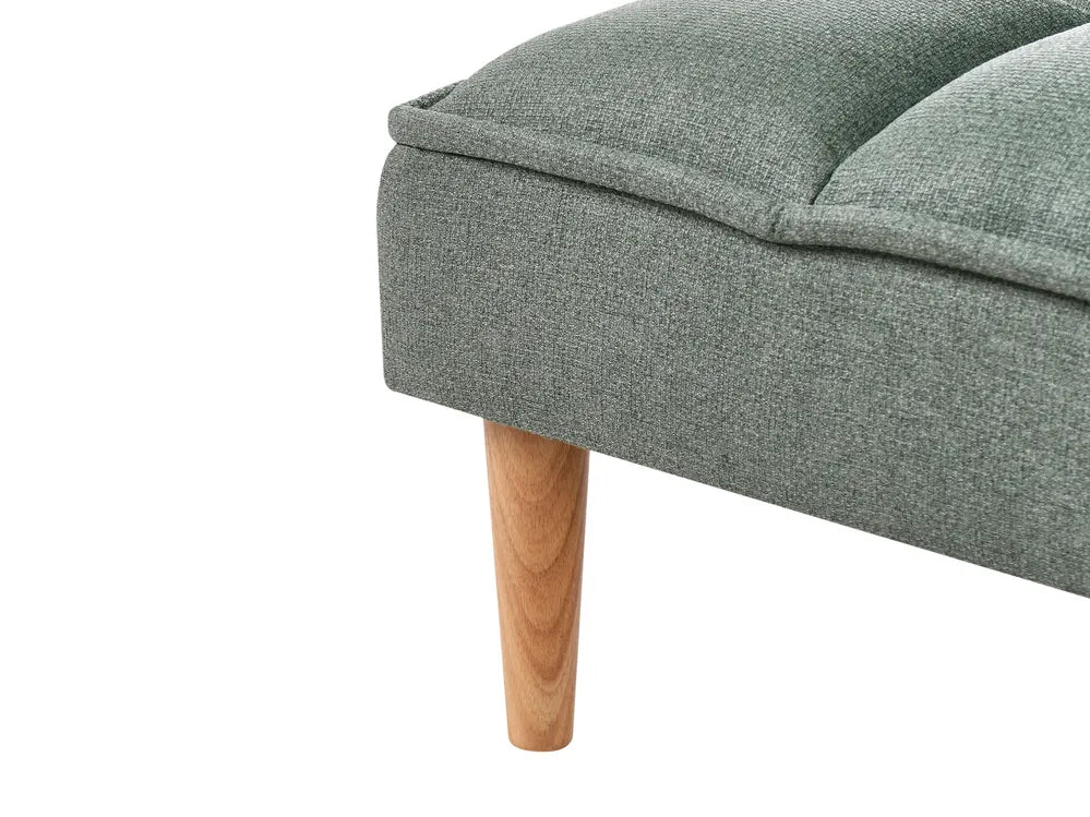 Sofa Bed 3 Seater Fabric Light Green Zineta