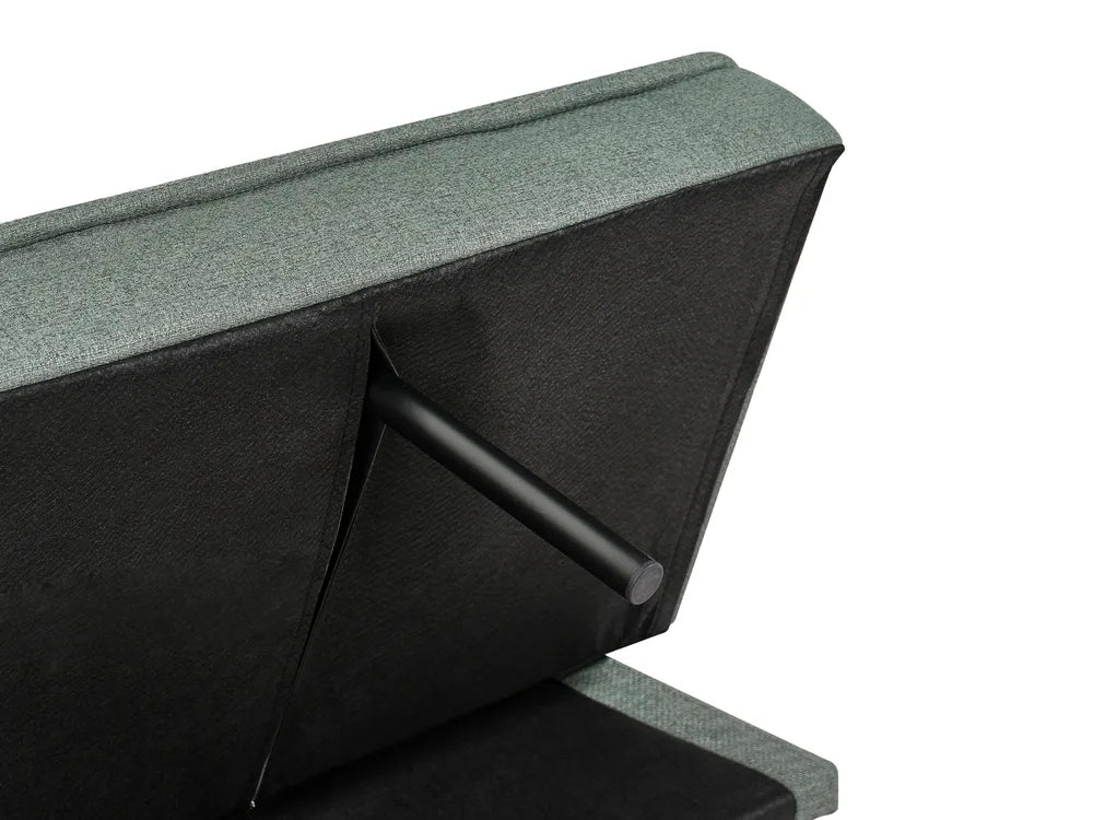 Sofa Bed 3 Seater Fabric Light Green Zineta