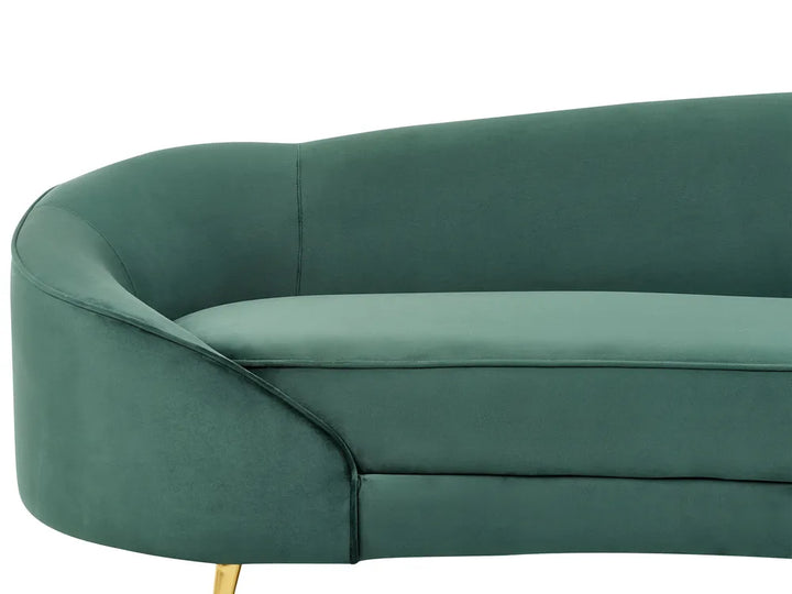 Sofa 3 Seater Velvet Emerald Green Jannae