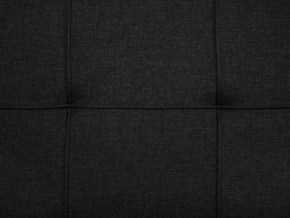 Sofa Bed 3 Seater Fabric Black Hildi
