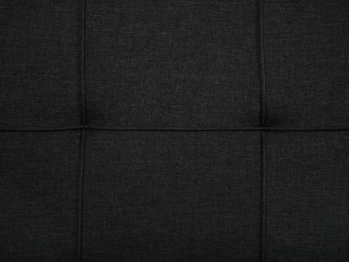 Sofa Bed 3 Seater Fabric Black Hildi