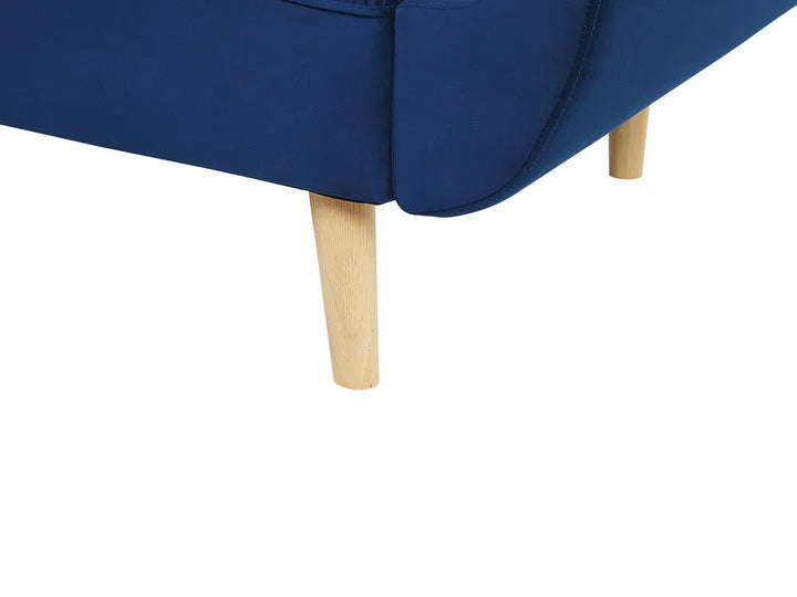 Sofa Bed 3 Seater Velvet Navy Blue Norelia