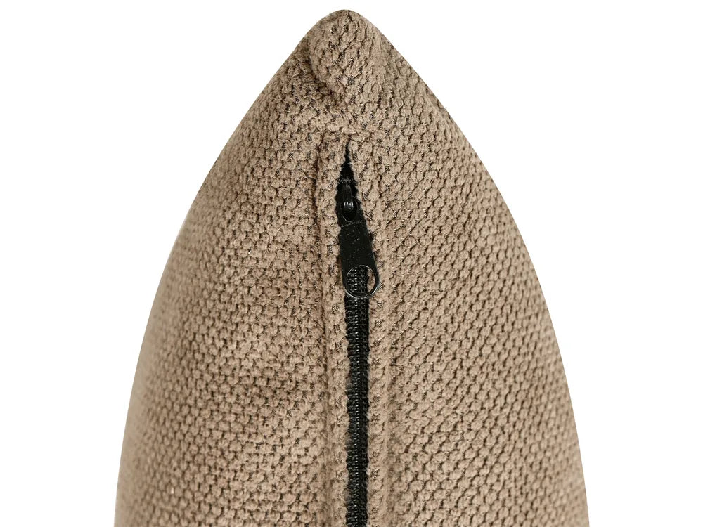 Sofa 3 Seater Fabric Light Brown Brisny