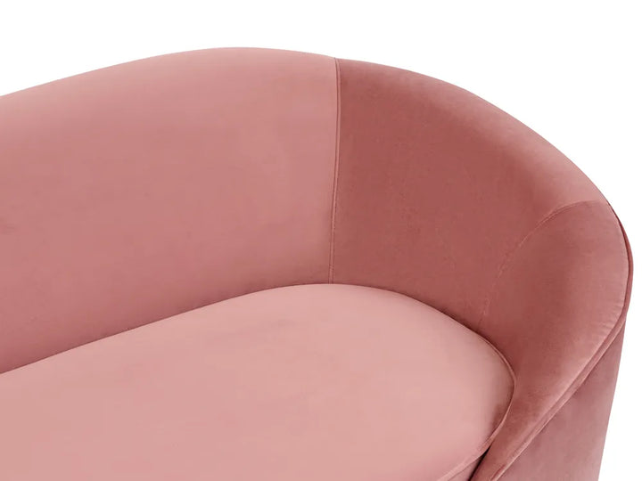 Sofa 3 Seater Velvet Pink Jannae