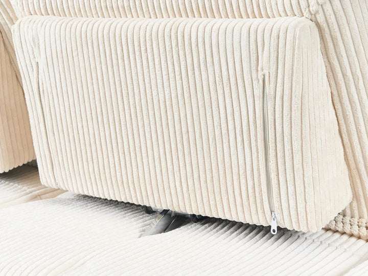 Sofa 3 Seater Corduroy Light Beige Shavera