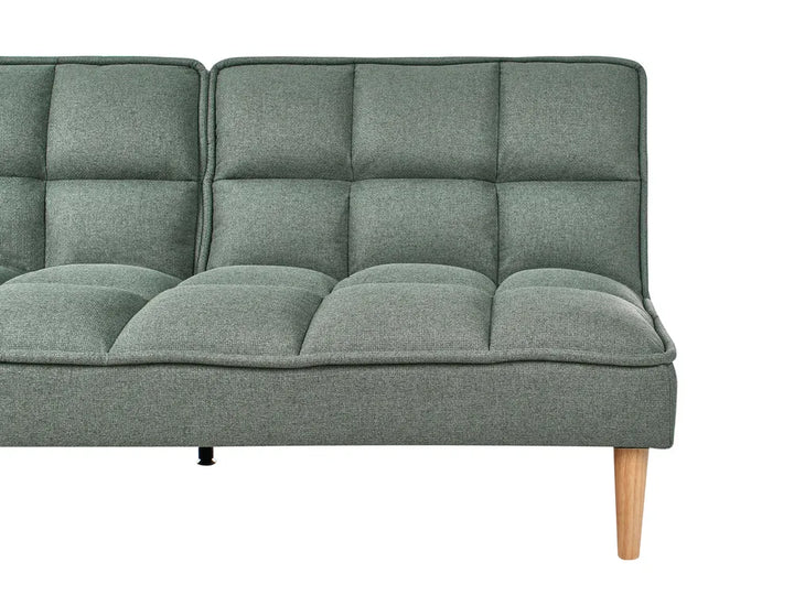 Sofa Bed 3 Seater Fabric Light Green Zineta