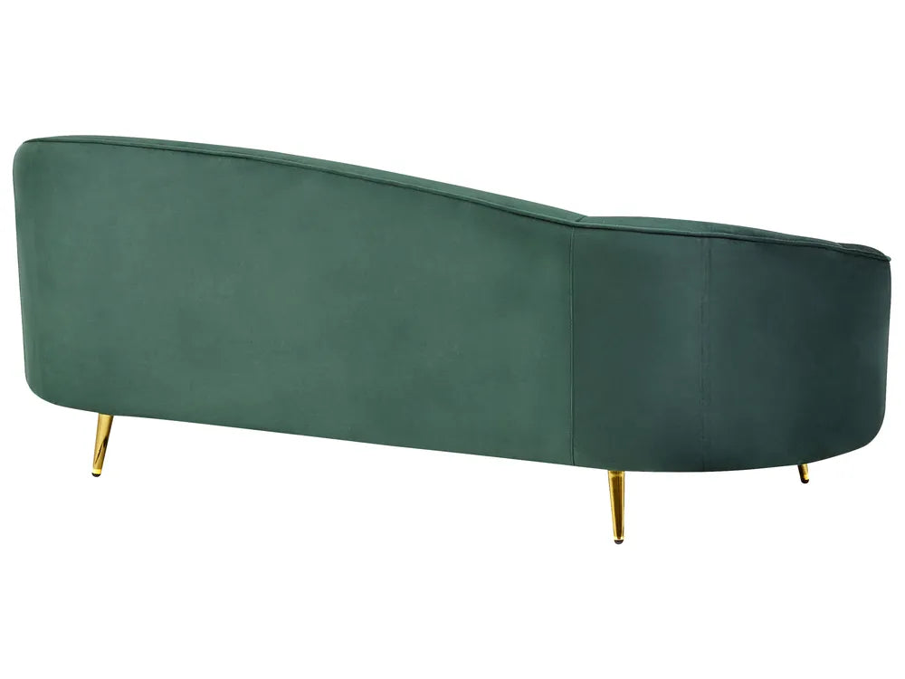 Sofa 3 Seater Velvet Emerald Green Jannae
