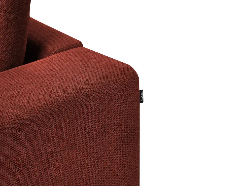 Sofa 3 Seater Fabric Red Caesyn