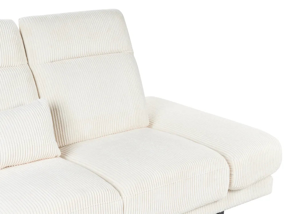 Sofa 3 Seater Corduroy Light Beige Shavera