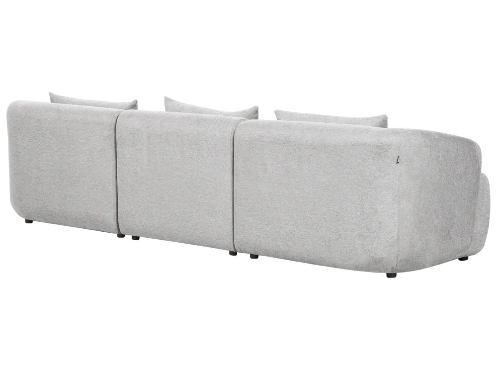 Corner Sofa 3 Seater Fabric Grey Left Hand Sickels
