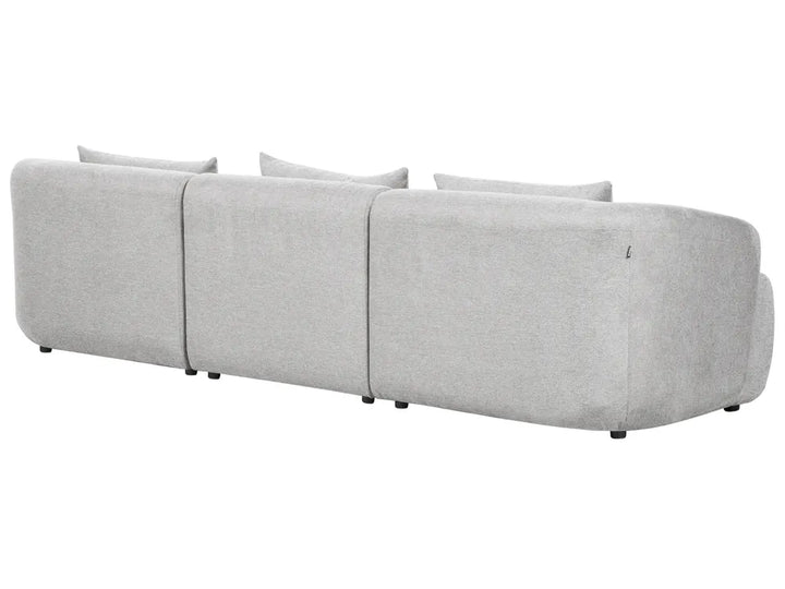 Corner Sofa 3 Seater Fabric Grey Left Hand Sickels