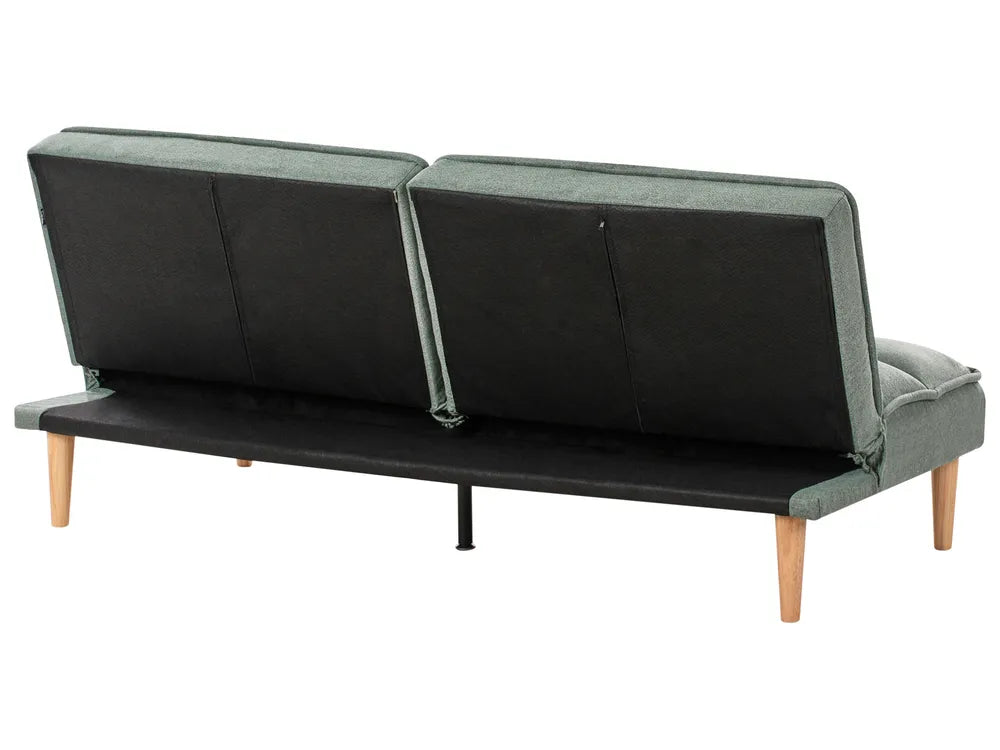 Sofa Bed 3 Seater Fabric Light Green Zineta