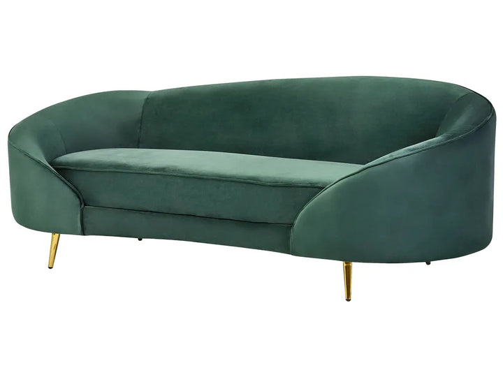 Sofa 3 Seater Velvet Emerald Green Jannae