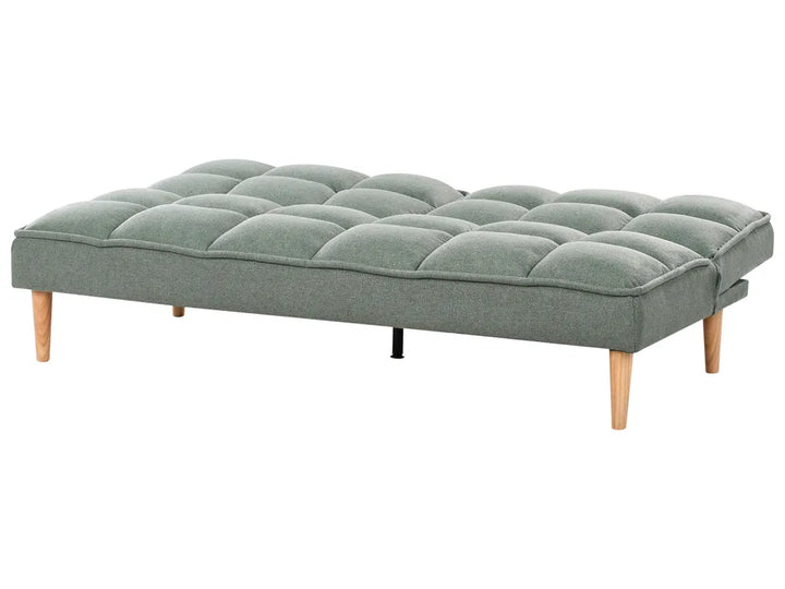 Sofa Bed 3 Seater Fabric Light Green Zineta