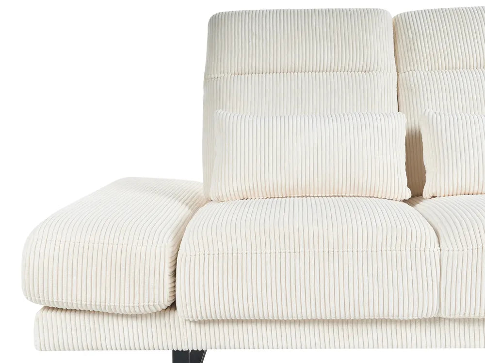 Sofa 3 Seater Corduroy Light Beige Shavera