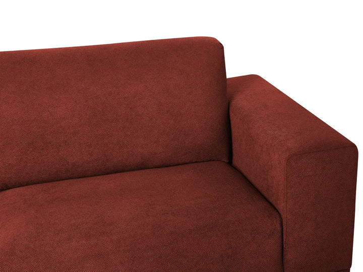 Sofa 3 Seater Fabric Red Caesyn