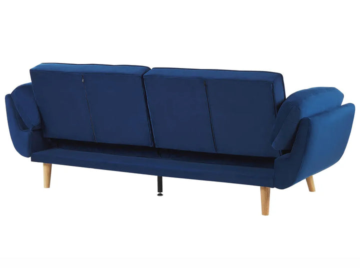 Sofa Bed 3 Seater Velvet Navy Blue Norelia