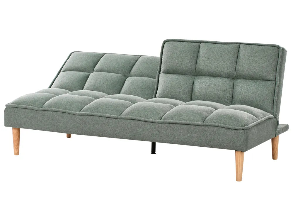 Sofa Bed 3 Seater Fabric Light Green Zineta