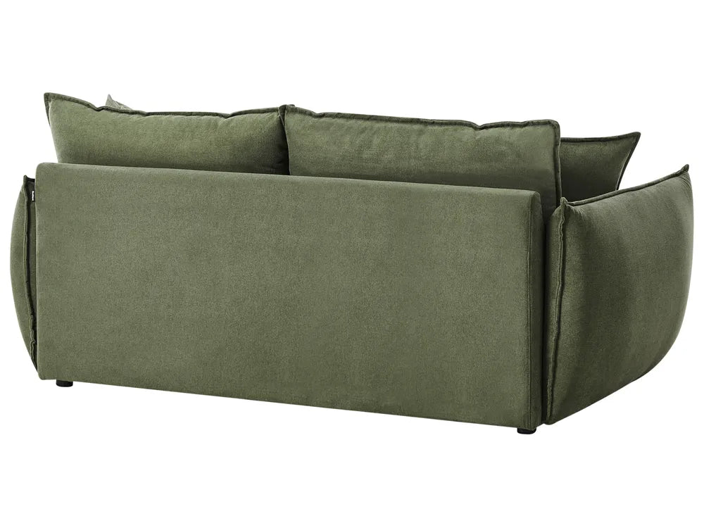 Sofa 3 Seater Fabric Green Greylan