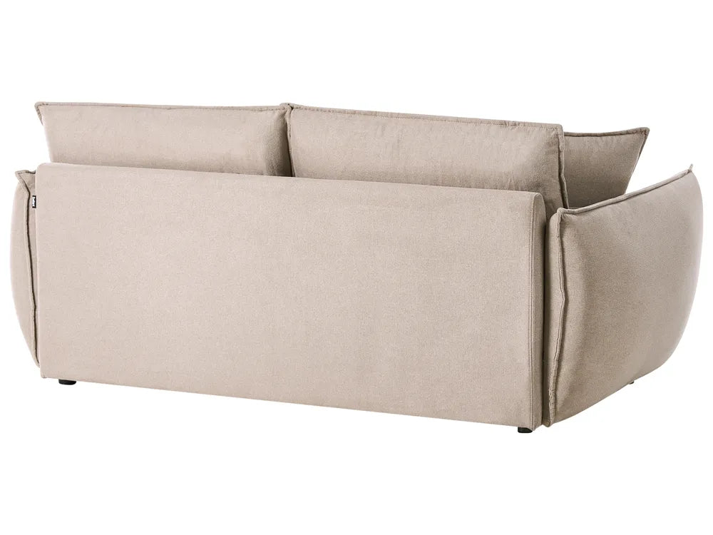 Sofa 3 Seater Fabric Taupe Greylan
