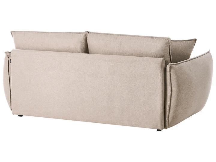 Sofa 3 Seater Fabric Taupe Greylan