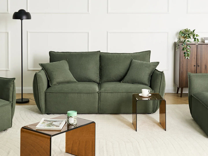 Green Greylan 3 seater fabric sofa