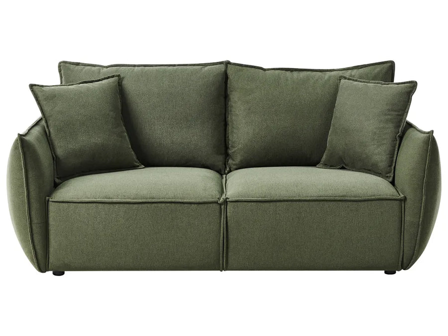 Greylan green sofa with deep cushions