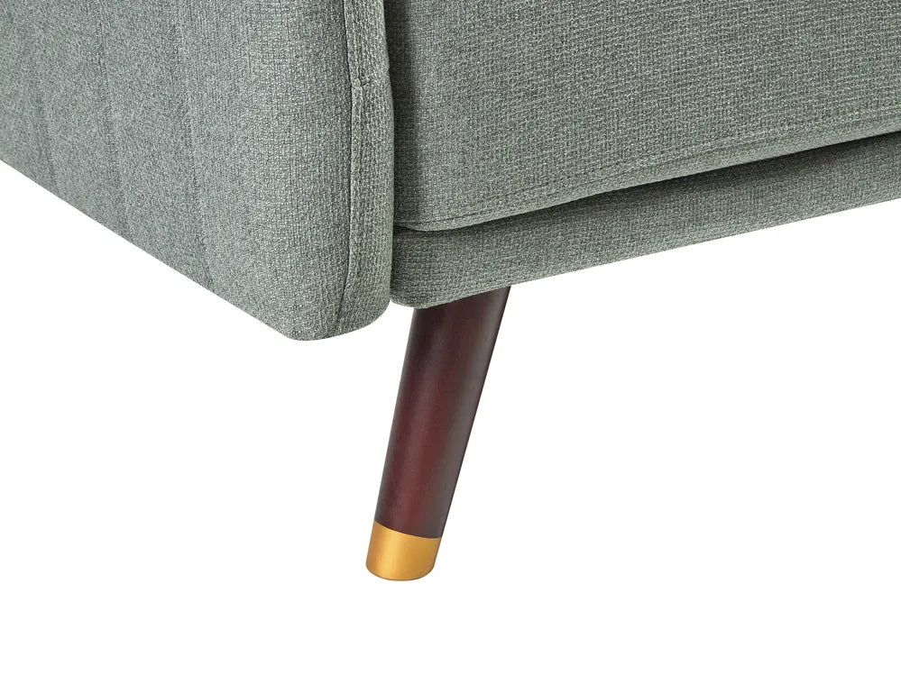 Sofa Bed 3 Seater Faux Linen Light Green Mixon