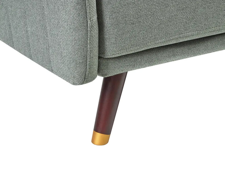 Sofa Bed 3 Seater Faux Linen Light Green Mixon