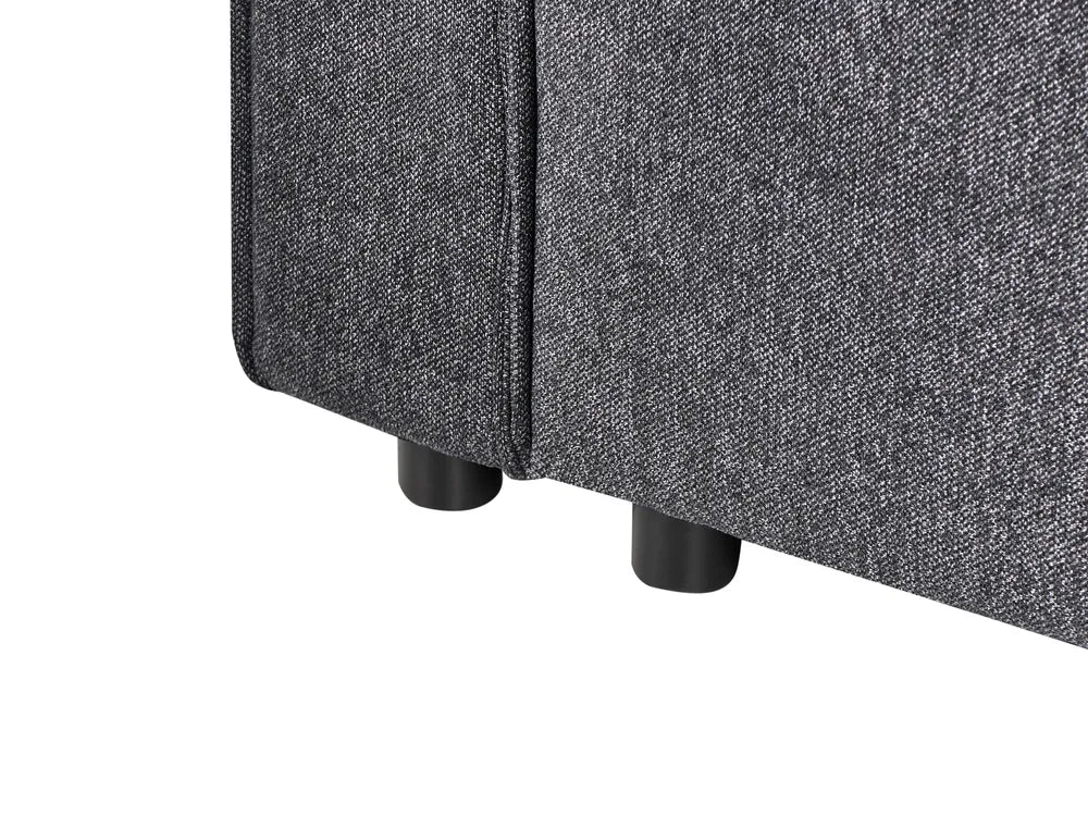 Corner Sofa Bed 3 Seater Fabric Graphite Grey Right Hand Loette