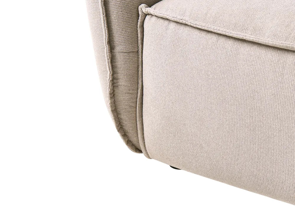 Sofa 3 Seater Fabric Taupe Greylan