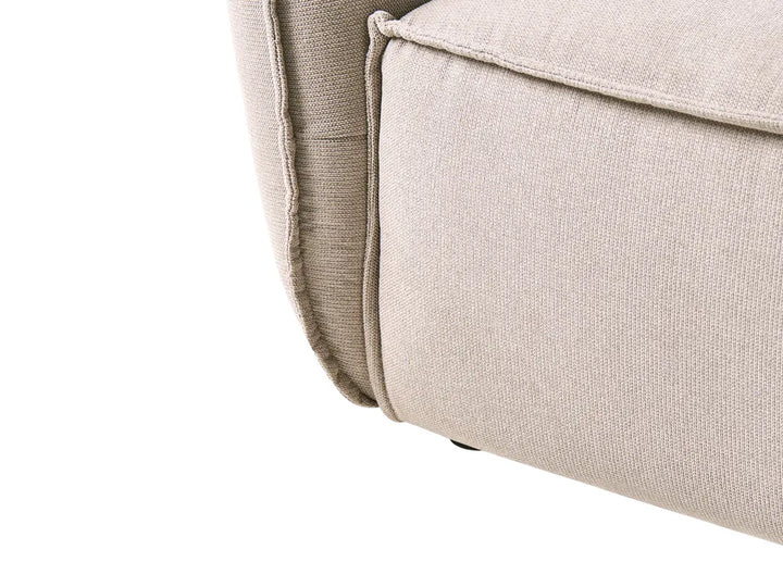 Sofa 3 Seater Fabric Taupe Greylan