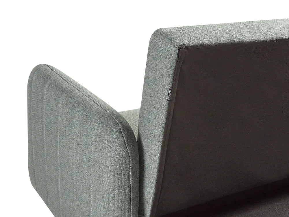 Sofa Bed 3 Seater Faux Linen Light Green Mixon