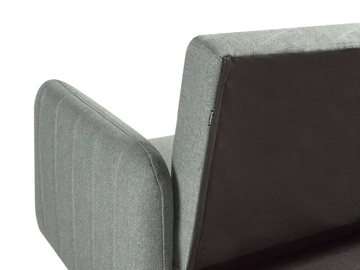 Sofa Bed 3 Seater Faux Linen Light Green Mixon