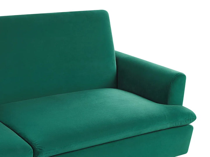 Sofa Bed 3 Seater Velvet Dark Green Calkins