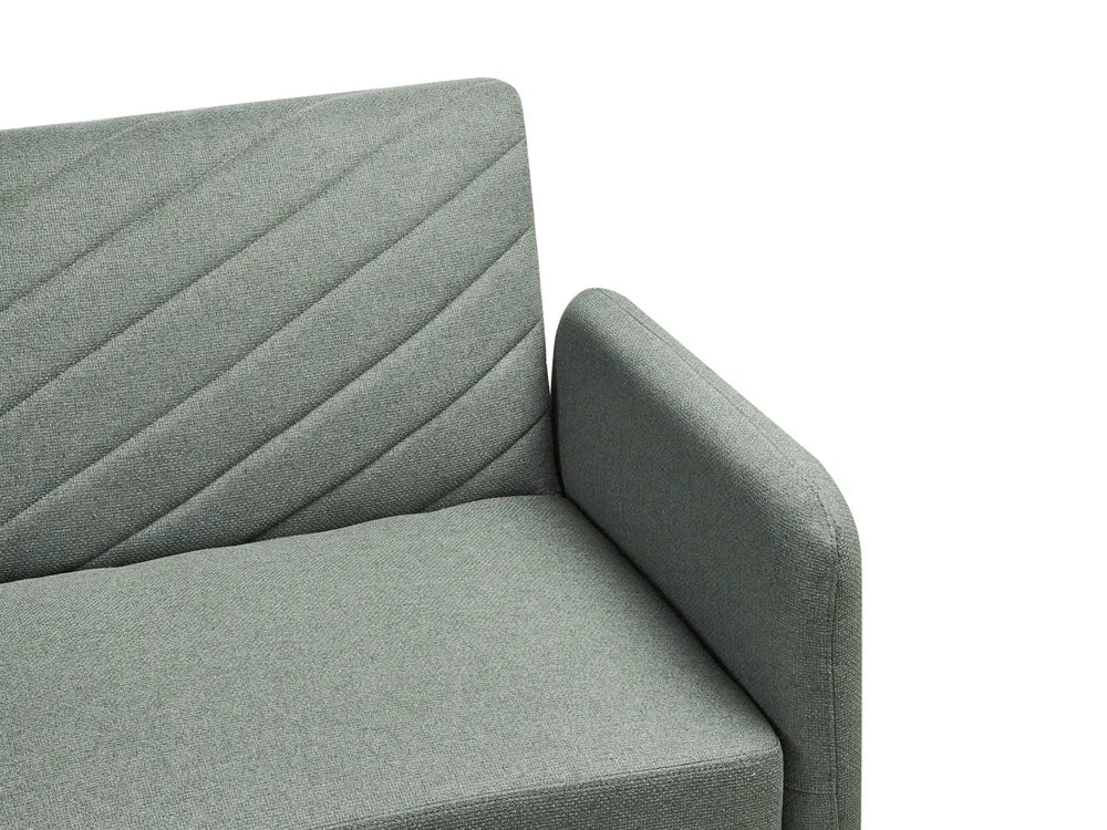 Sofa Bed 3 Seater Faux Linen Light Green Mixon