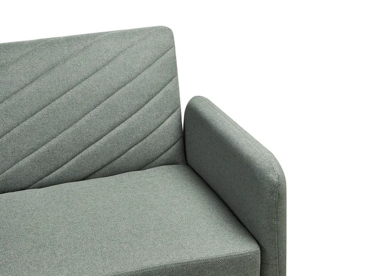 Sofa Bed 3 Seater Faux Linen Light Green Mixon