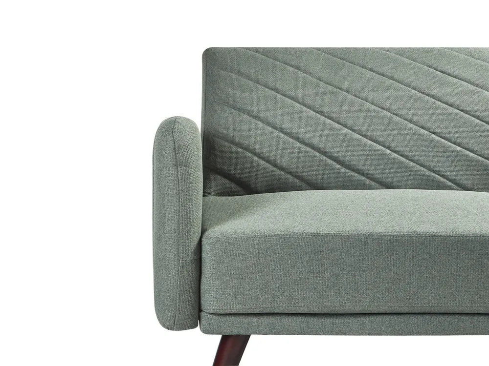 Sofa Bed 3 Seater Faux Linen Light Green Mixon