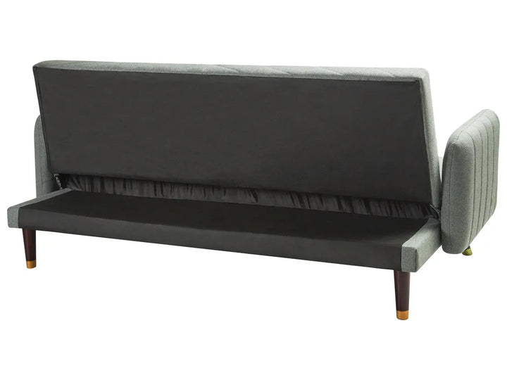 Sofa Bed 3 Seater Faux Linen Light Green Mixon