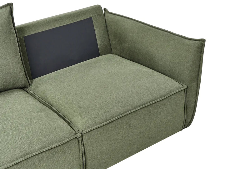 Sofa 3 Seater Fabric Green Greylan
