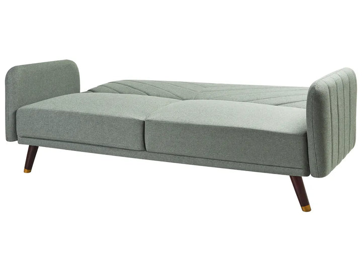 Sofa Bed 3 Seater Faux Linen Light Green Mixon