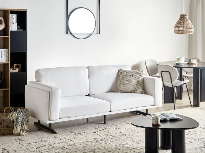 Modern white 3 seater sofa