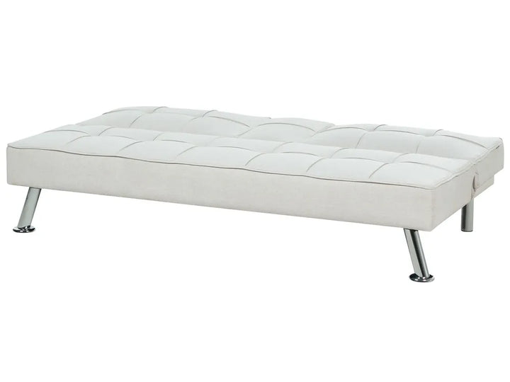 Sofa Bed 3 Seater Fabric Light Beige Kaveri