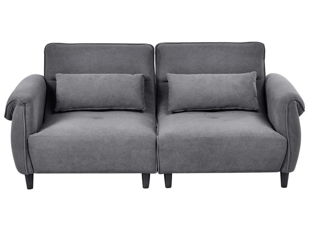 Dark grey 3 seater fabric sofa