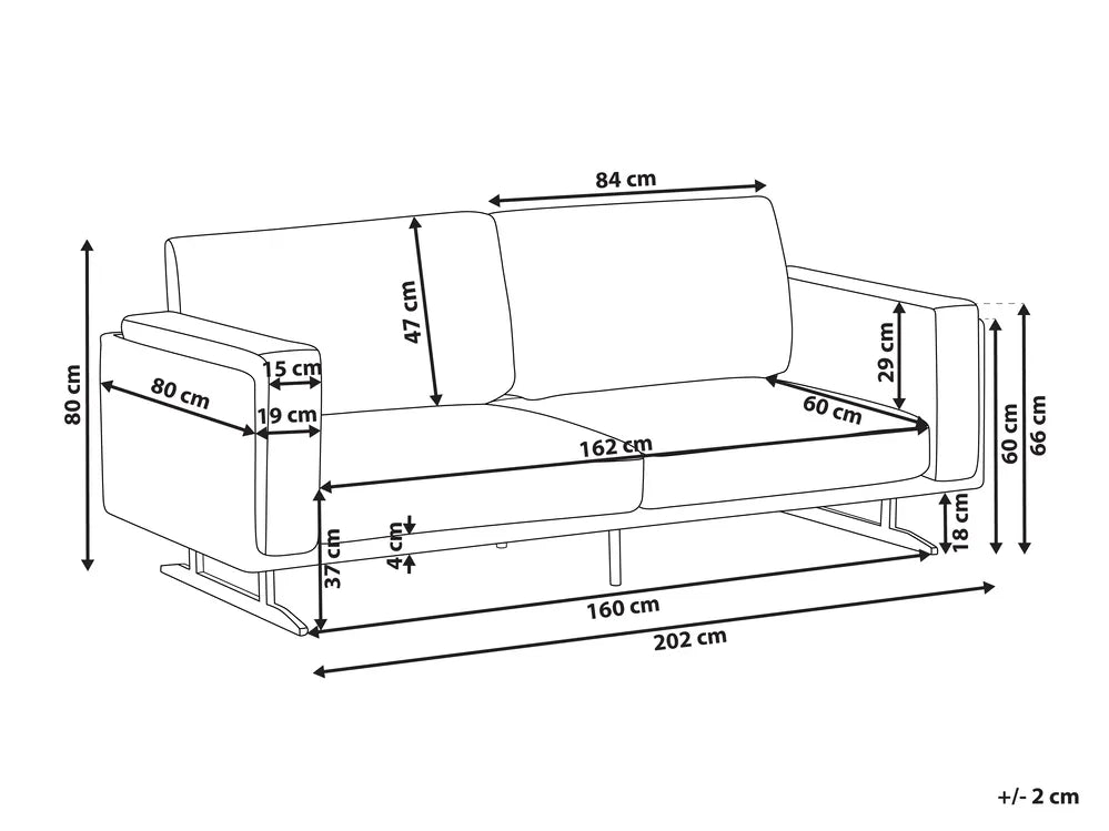 Sofa 3 Seater White Boel