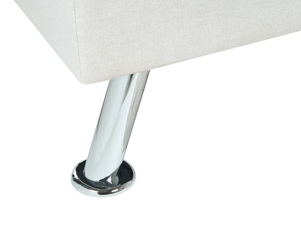 Sofa Bed 3 Seater Fabric Light Beige Kaveri