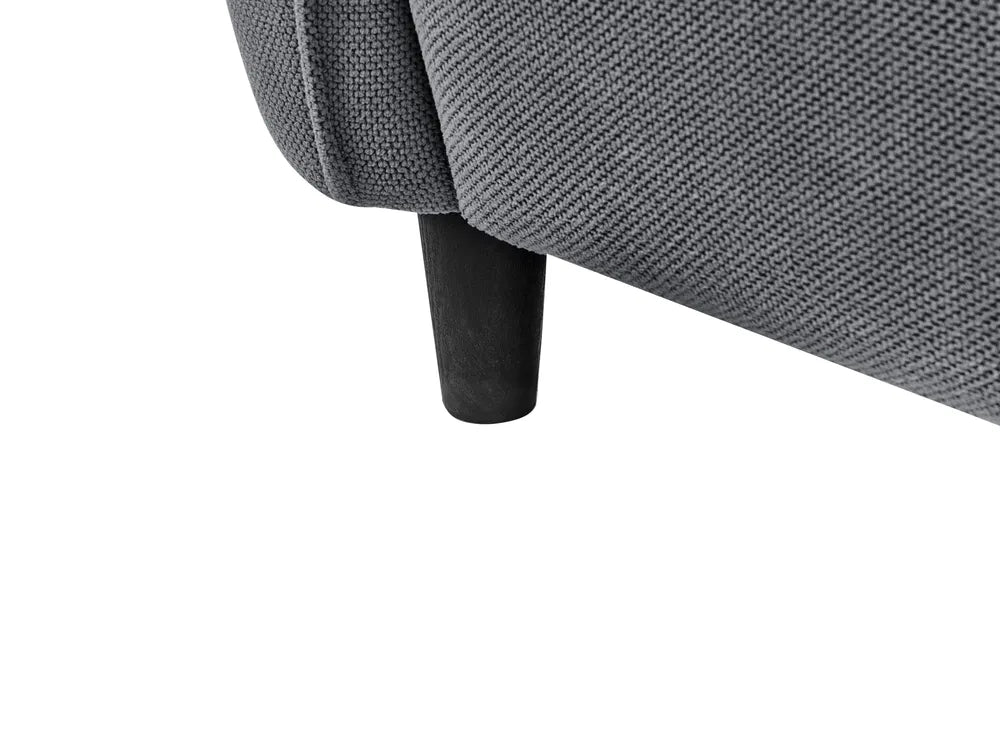 Sofa 3 Seater Fabric Dark Grey Wanetta