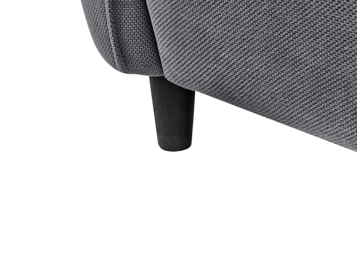 Sofa 3 Seater Fabric Dark Grey Wanetta