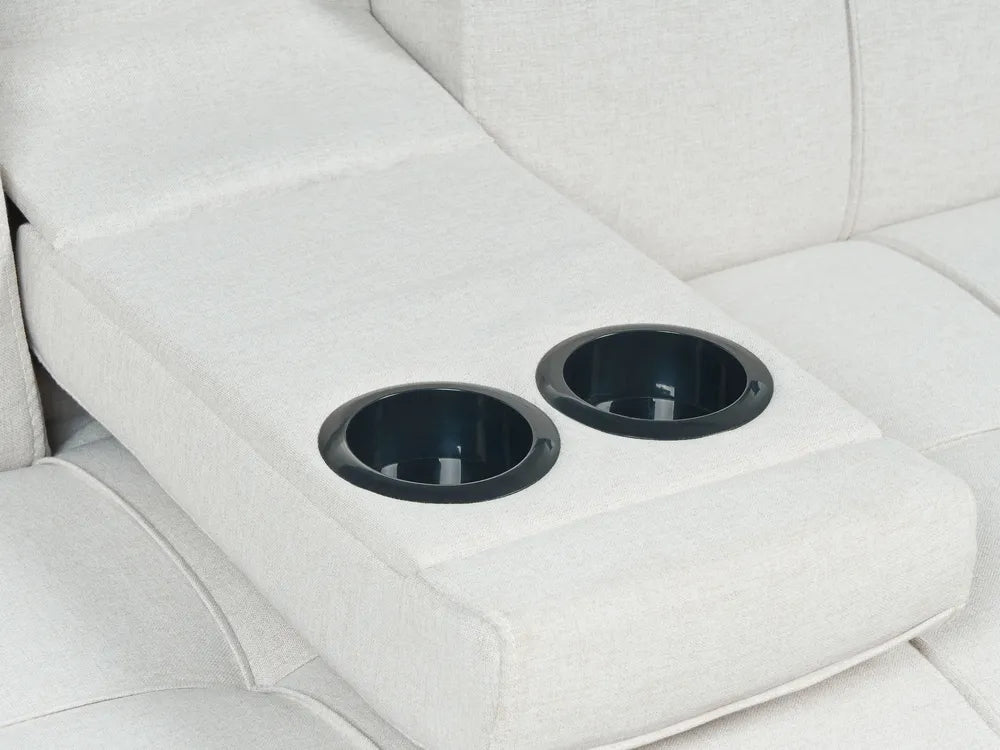 Sofa Bed 3 Seater Fabric Light Beige Kaveri